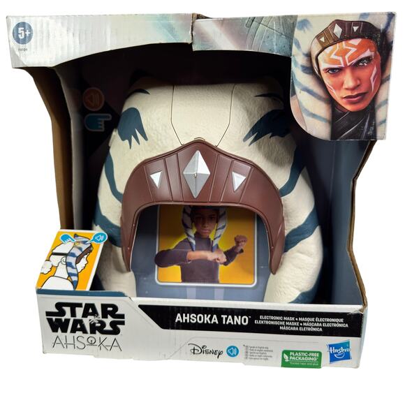 Star Wars Ahsoka Tano Electronic Mask, Star Wars Costume for Kids Ages 5 and Up - Picture 4 of 13